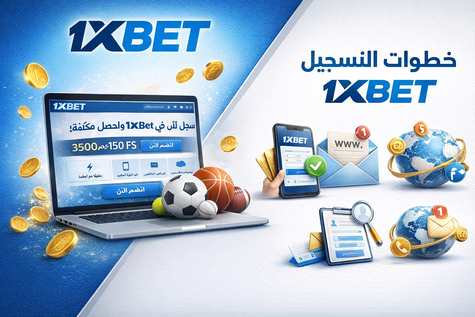  طوات التسجيل في 1xB