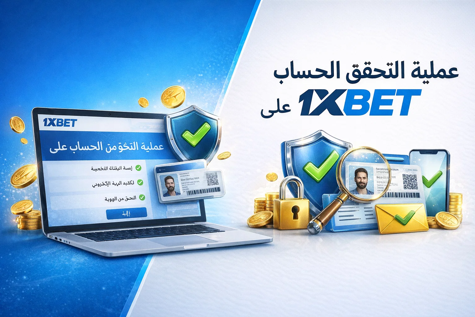 عملية التحقق من الحساب على 1