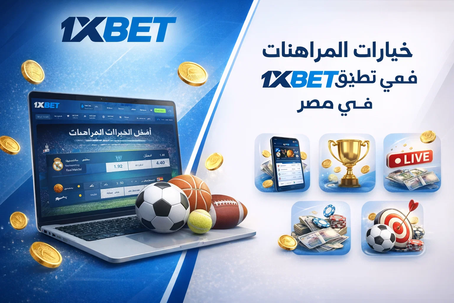 خيارات المراهنات في تطبيق 1xBet